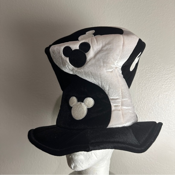 Disney Parks Mad Hatter Mickey Mouse Top Hat Halloween Black White HTF main image 8